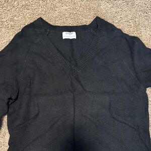 Old Navy Classic Black V-Neck Long Sleeve Sweater Dress
